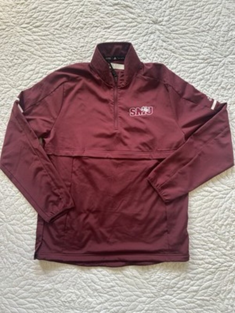 Adidas Saint Mary’s Huskies Quarter Zip Pullover Size M Burgundy